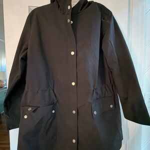 J. Crew Black Utility Rain Jacket